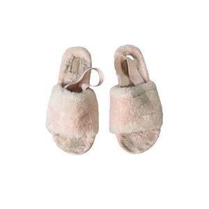 KOOLABURRA by UGG Fuzzy Pink Slipper THONG Sandal Size 9 M Preowned